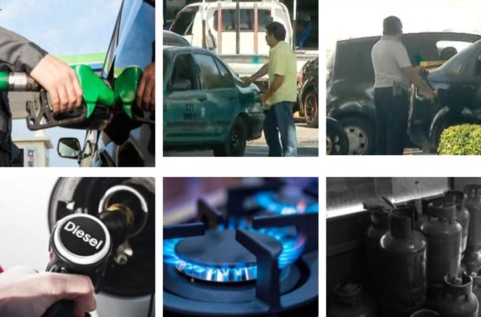 Estos son los precios de referencia del diÃ©sel, la gasolina y gas propano