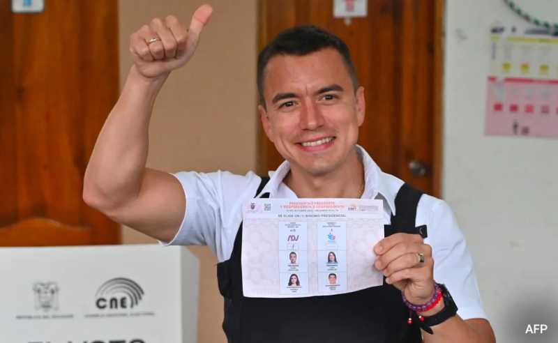El presidente electo de Ecuador tiene retos colosales. Poco experimentado en la política y exitoso empresario, Daniel Noboa. Foto: AFP