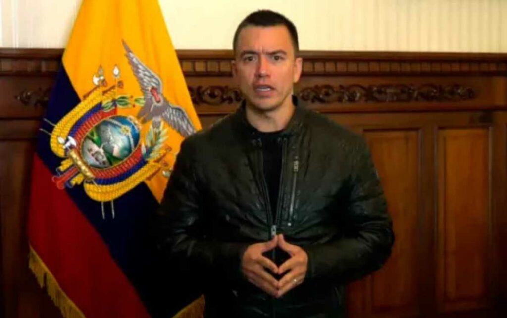 El presidente de Ecuador, Daniel Noboa, anunció que decretó el estado de excepción para todo el país. Foto: AFP