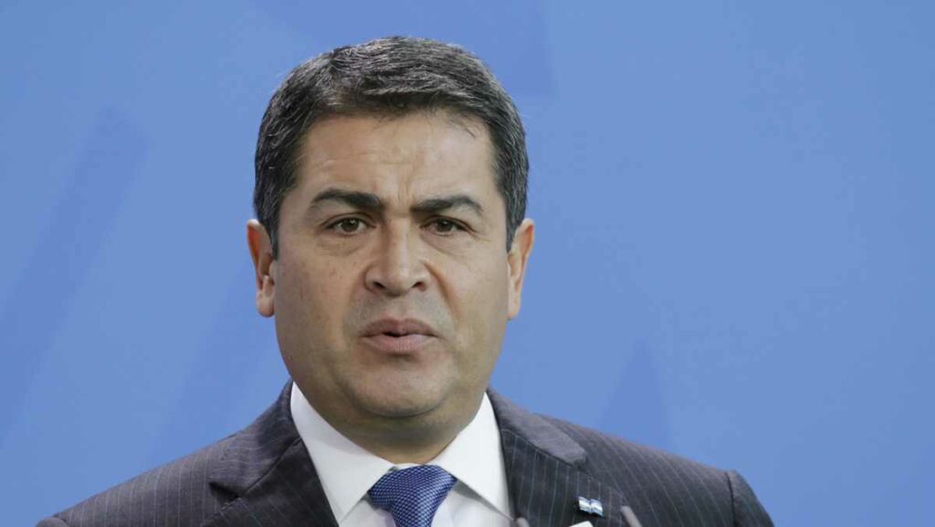 Está previsto que el expresidente de Honduras Juan Orlando Hernández conozca su condena este miércoles 26 de junio de 2024. Foto: AFP