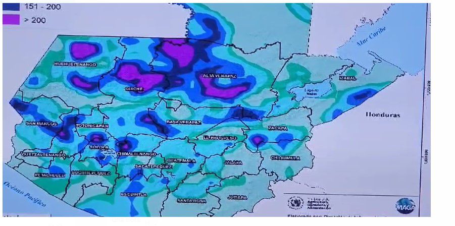 Municipios identificados con riesgo de cultivos por lluvias