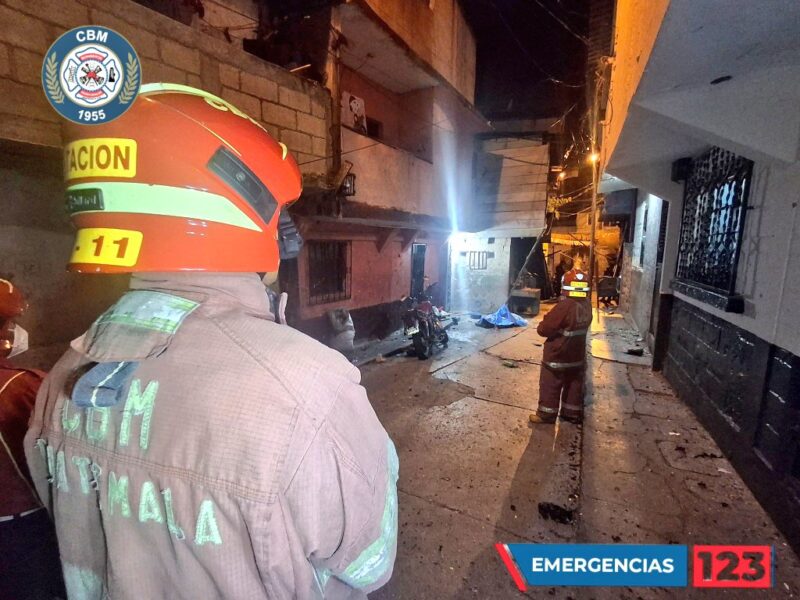 Explosión de artefacto zona 5. Foto: Bomberos Voluntarios.