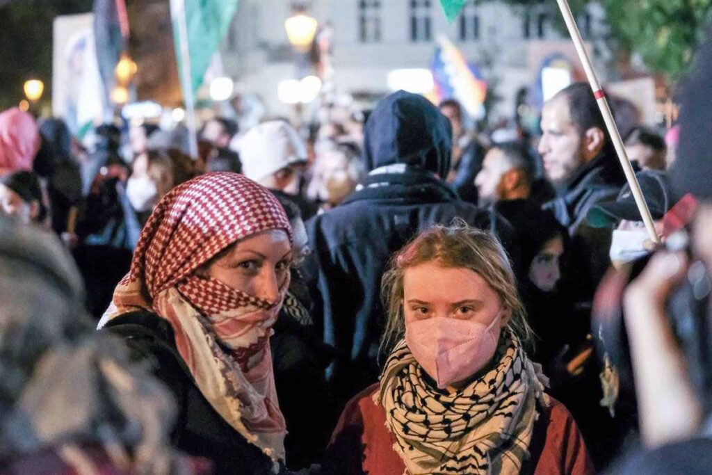 La policía alemana cerró un campamento de protesta propalestino que había invitado a Greta Thunberg, una voz muy crítica con Israel.