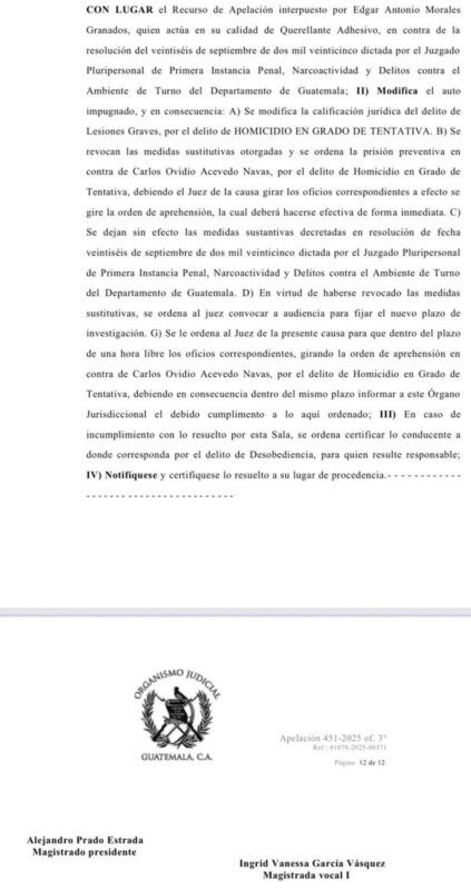 Revocan medida sustitutiva contra piloto que atropelló a motorista. FOTO CSJ.