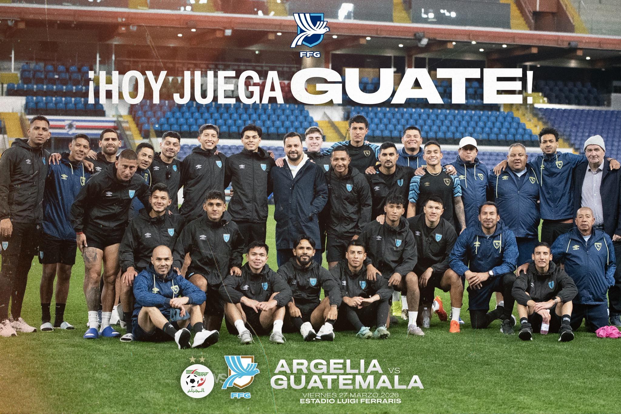 Guatemala enfrenta a Argelia en amistoso internacional en Italia