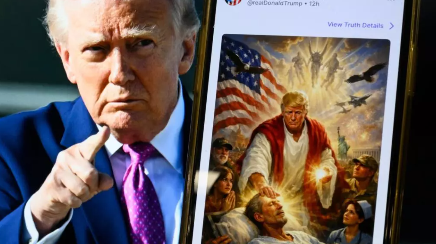 Trump borra la imagen en la que se mostraba como Jesús tras la ola de indignación pública