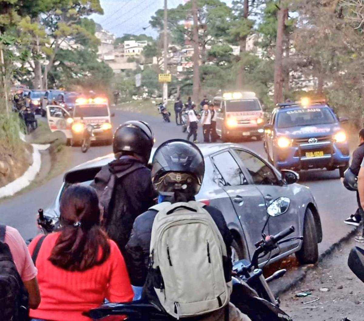 San Pedro Sacatepéquez: Presuntos sicarios disparan contra agentes de la PNC
