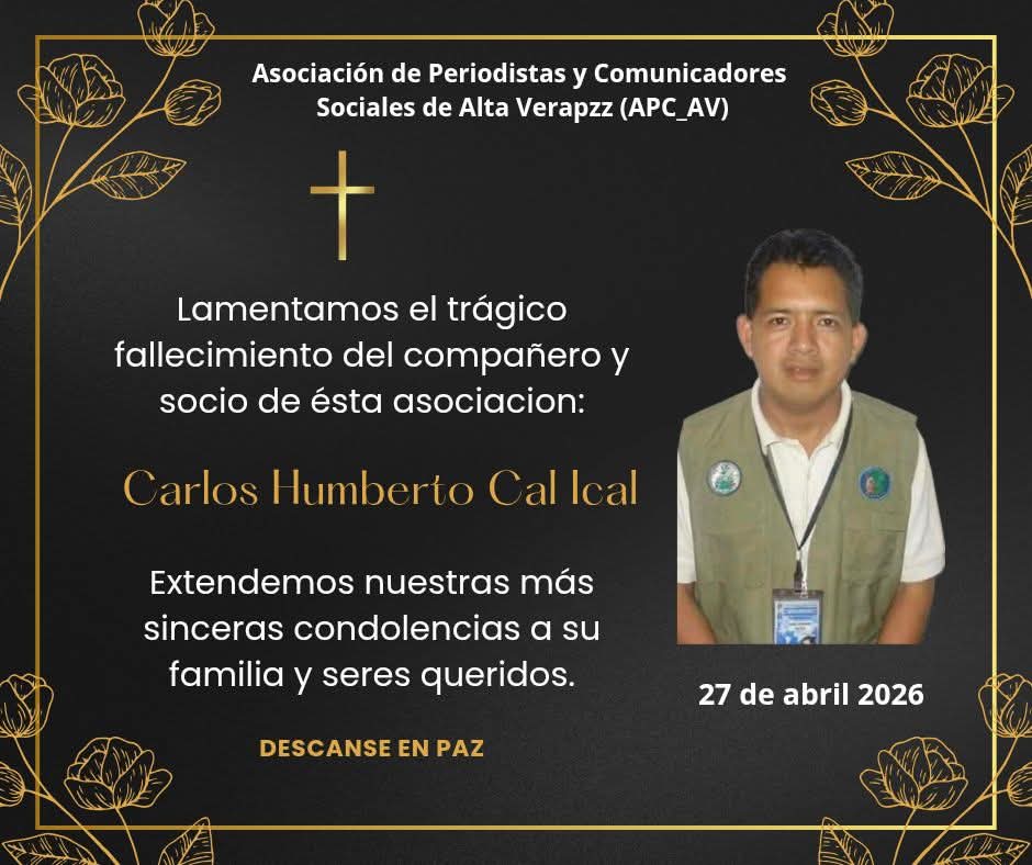 Asesinan a tiros a periodista en Alta Verapaz