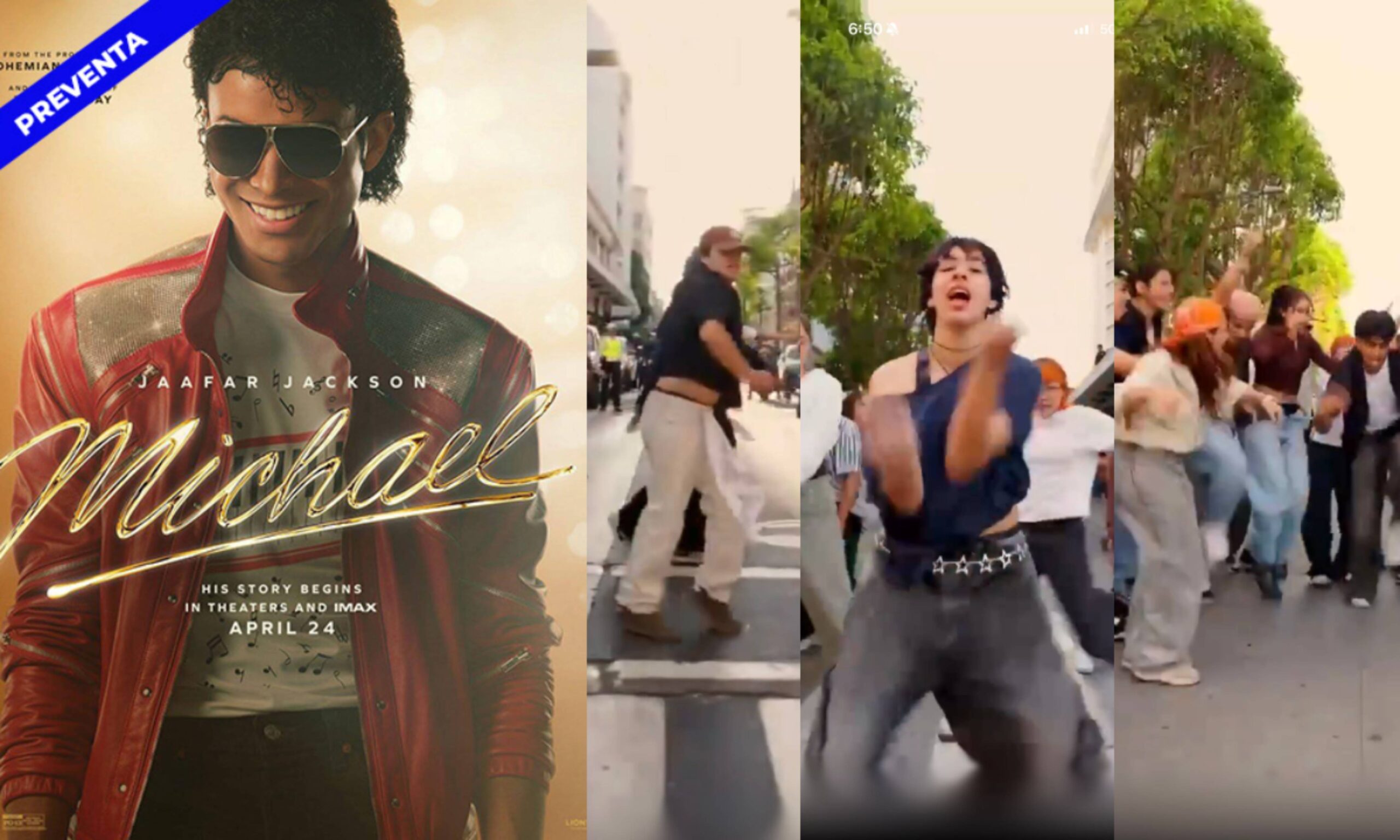 Jóvenes bailan al ritmo de Michael Jackson en el Paseo de la Sexta