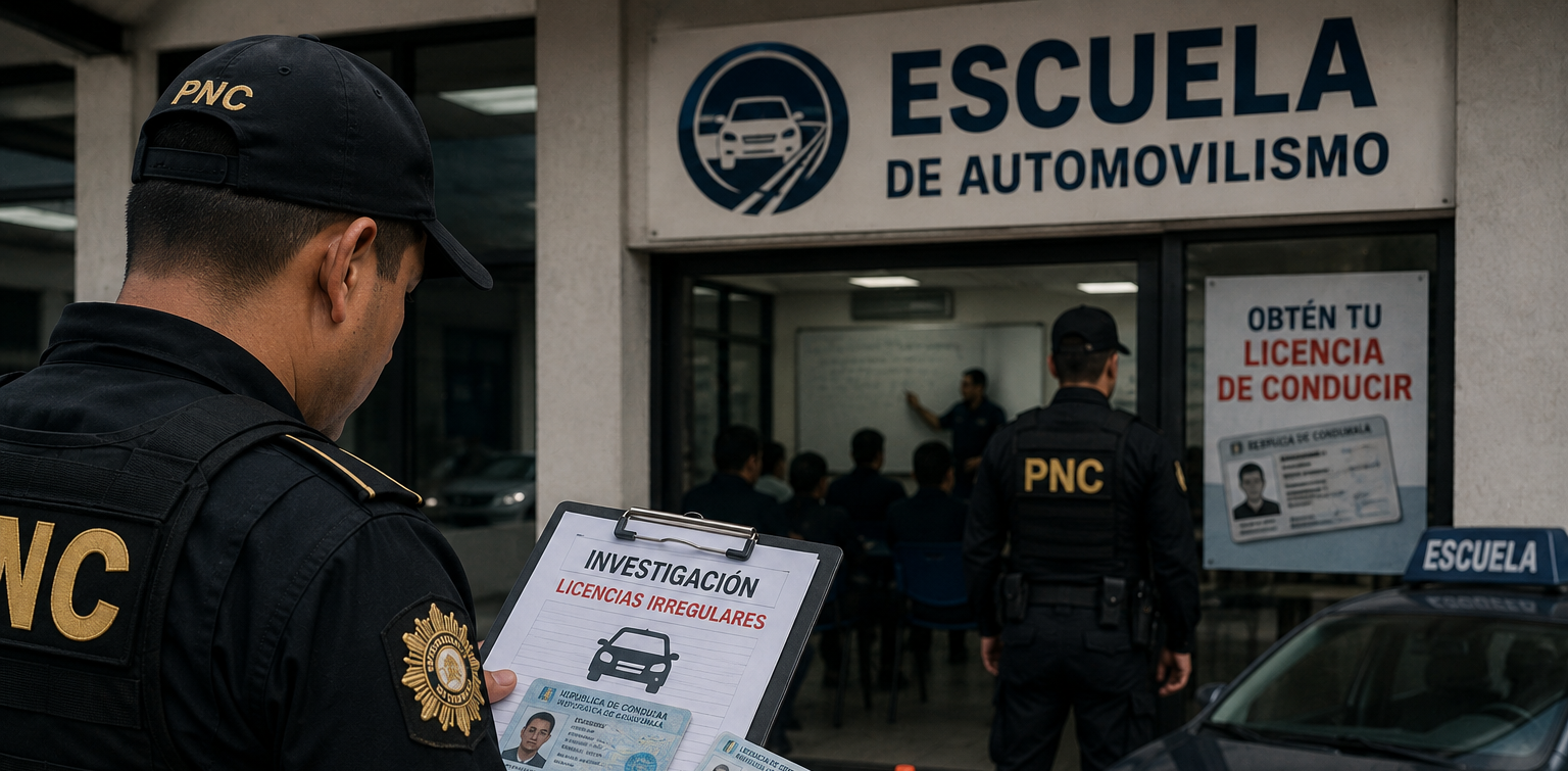 PNC investiga escuelas de automovilismo por licencias irregulares