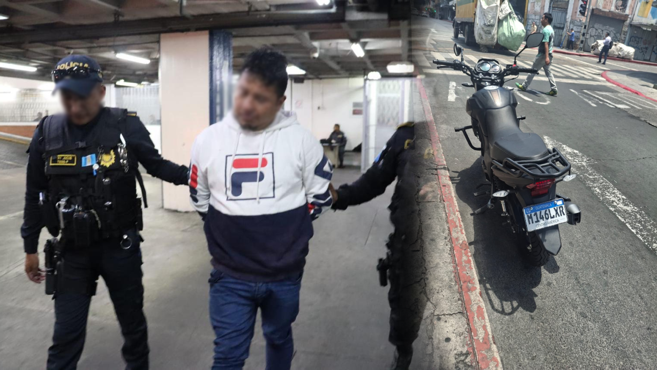 Capturan a hombre que conducía motocicleta robada