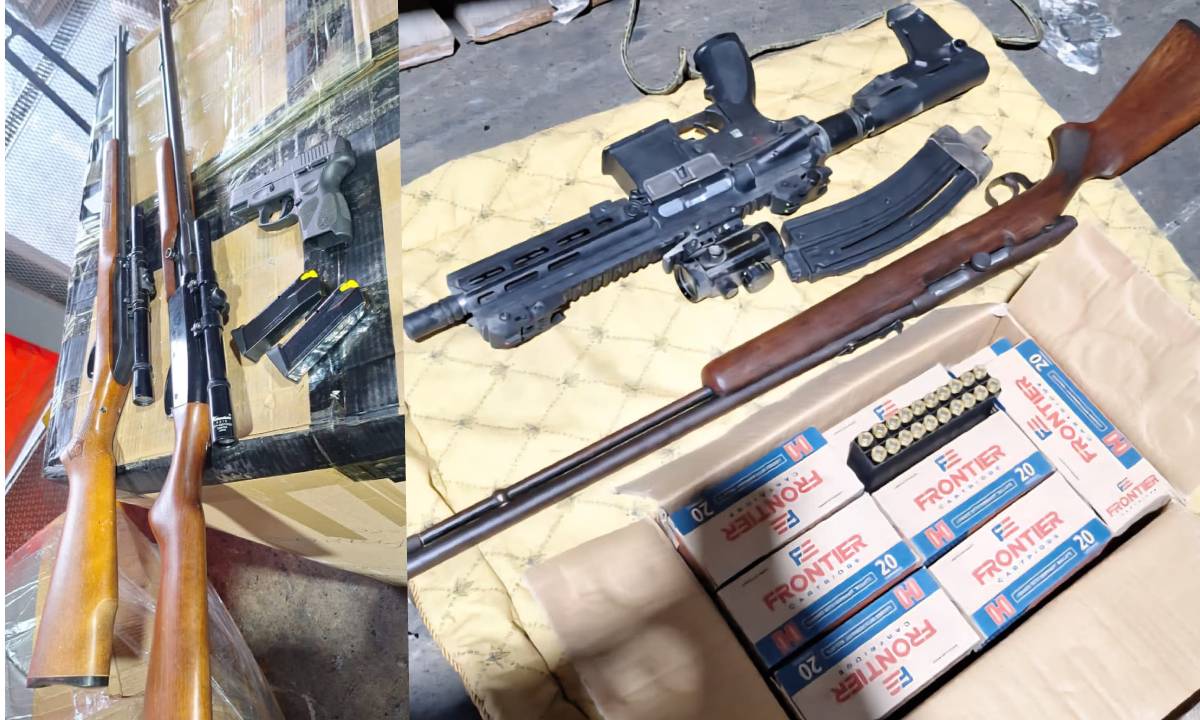 Localizan armas ilegales dentro de contenedor en Portuaria Santo Tomás de Castilla