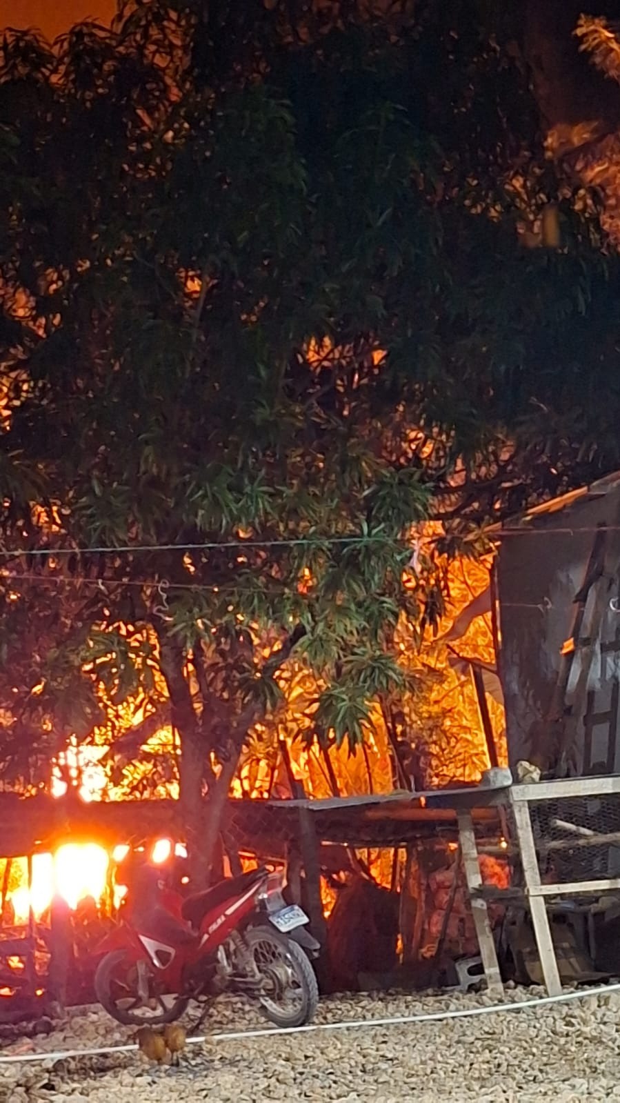 Brigada de Respuesta Inmediata controla incendio en Barrio Valle La Paz, San Benito, Petén.