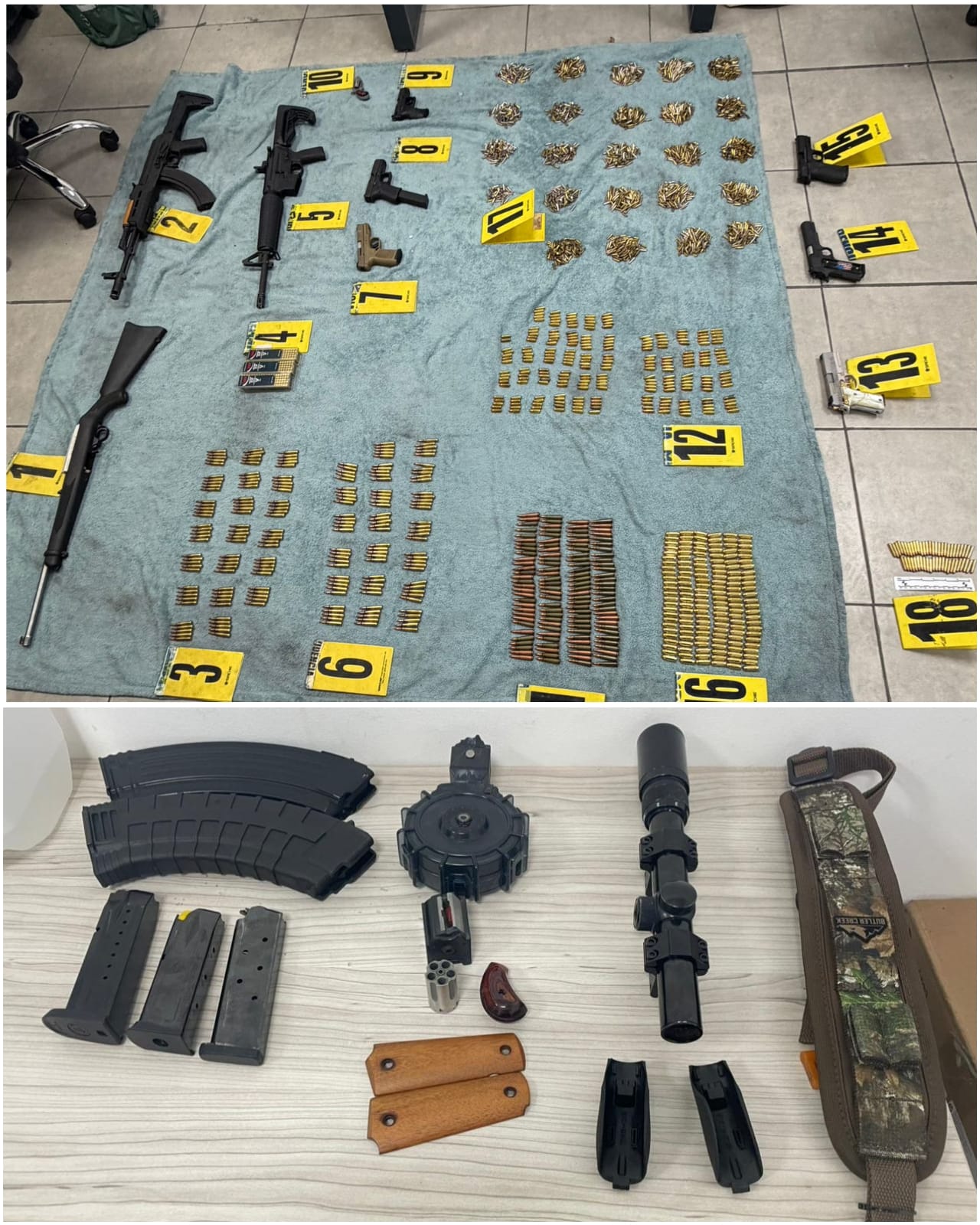 Hallan cargamento de armas dentro de contenedor procedente de EE.UU.