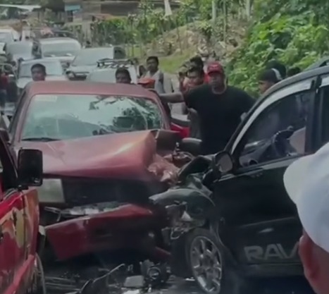 Colisión de vehículos en San Marcos deja dos heridos