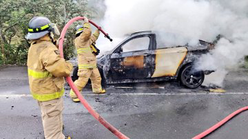 Incendio vehicular en Ruta Nacional 14