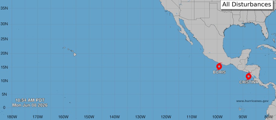Actualización: Se forma Tormenta Tropical Cristina en el Pac