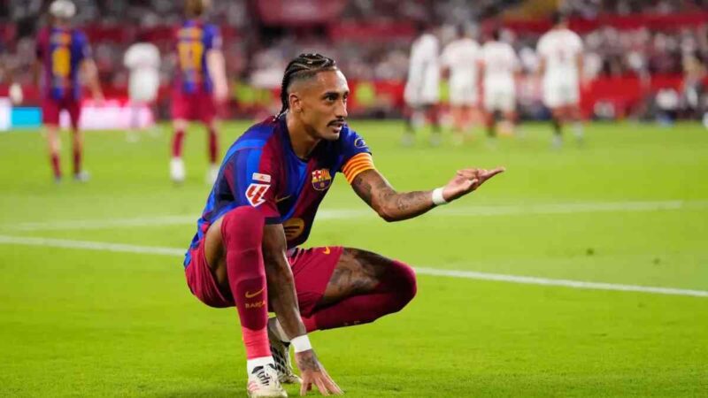 El máximo goleador de LaLiga EA Sports (12 tantos) sufrió un edema muscular en la parte posterior del muslo derecho con la selección brasileña y esta semana se ha ejercitado al margen de sus compañeros.